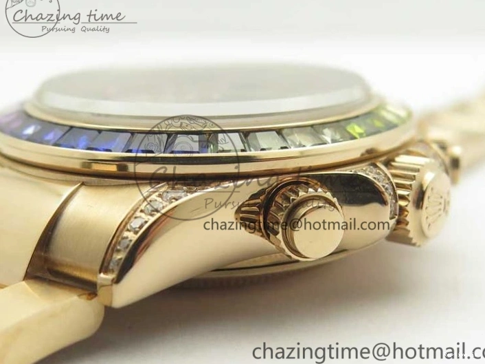 1230 Daytona 116595RBOW RG Rainbow Crystal BLF Best Edition Black Dial on RG Bracelet A RelaxedFit 3353